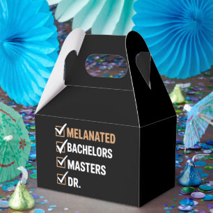 Melanated Doctorate Graduation PhD EDD Bachelor  Favor Box