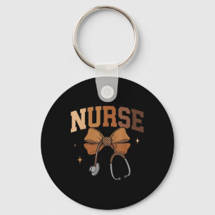 Melanated Nurse Black History Month Coquette Bow S Keychain