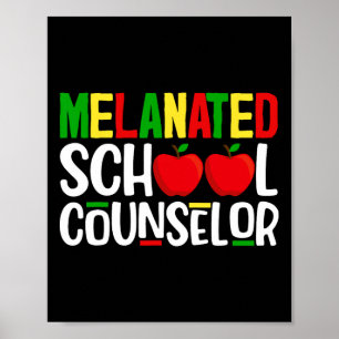 Melanated School Counsellor African Black History Poster