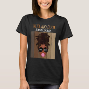 Melanated School Nurse Off Duty Last Day Of School T-Shirt