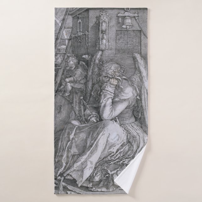 Melancholia, Albrecht Durer Bath Towel (Bath Towel)
