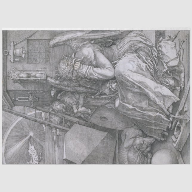 Melancholia, Albrecht Durer Tissue Paper (Front)
