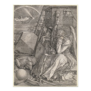 Melancholia I, Engraving by Albrecht Durer Photo Print