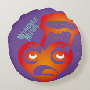 MELANCHOLIC MEDOLIC BY MASANSER PIXELAT ROUND PILLOW