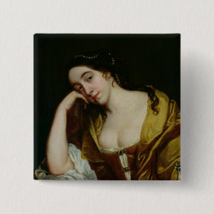 Melancholy 2 Inch Square Button