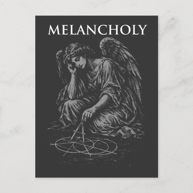 Melancholy Angel Glyph Postcard (Front)