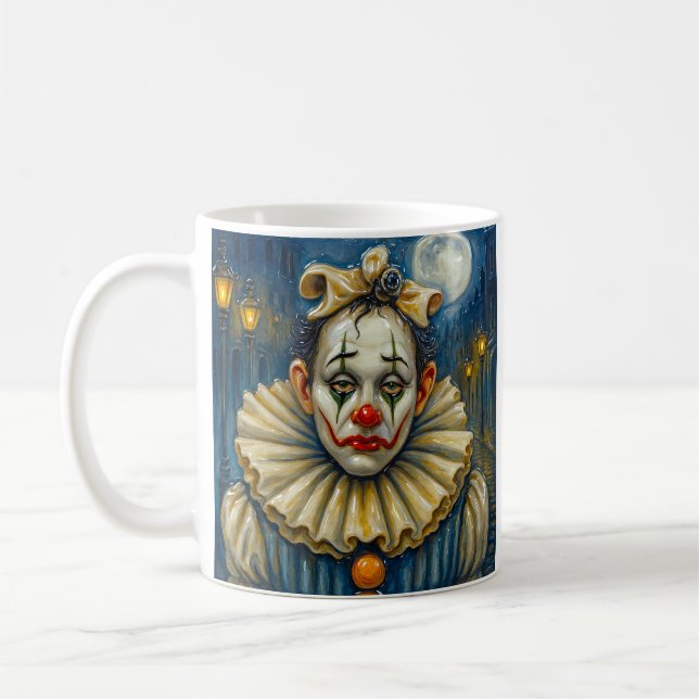 Melancholy Clown Coffee Mug (Left)