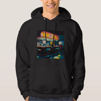 Melancholy Diner late night Hoodie