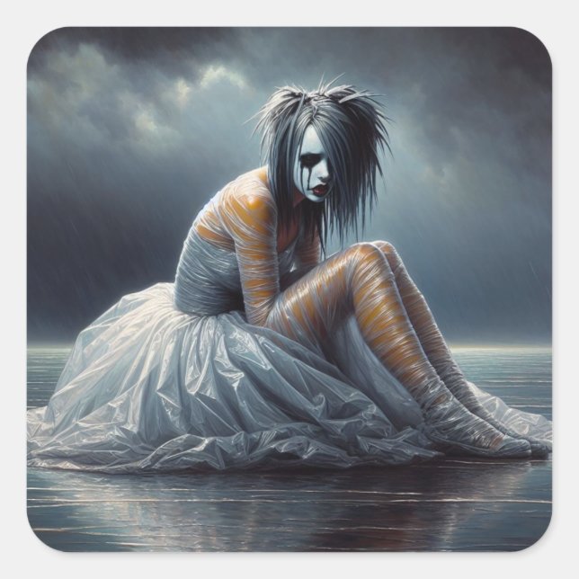 Melancholy in Motion Square Sticker (Front)