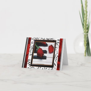 Melancholy Music and Roses Note Card