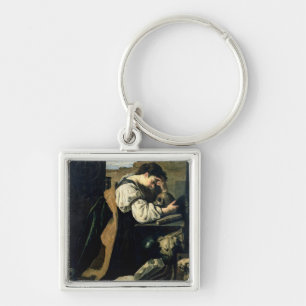 Melancholy (oil on canvas) keychain