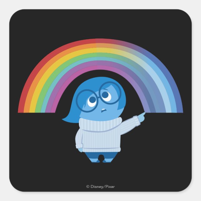 Melancholy Spirals Square Sticker (Front)