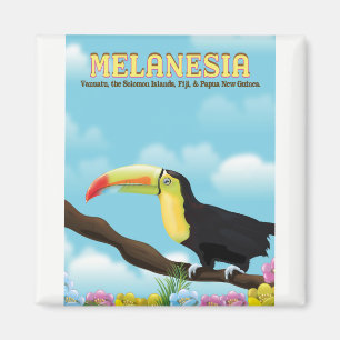 Melanesia Toucan travel poster Magnet
