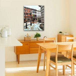Mélange d'oeuvres murales en toile de média