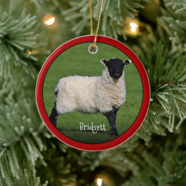 Mélange Mouton Ornement céramique personnalisé (Arbre)