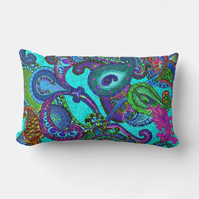 Mélange Paisley dans le pourpre et le coussin de (Recto)