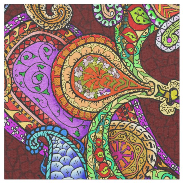 Melange paisley grande fabric (Close Up)