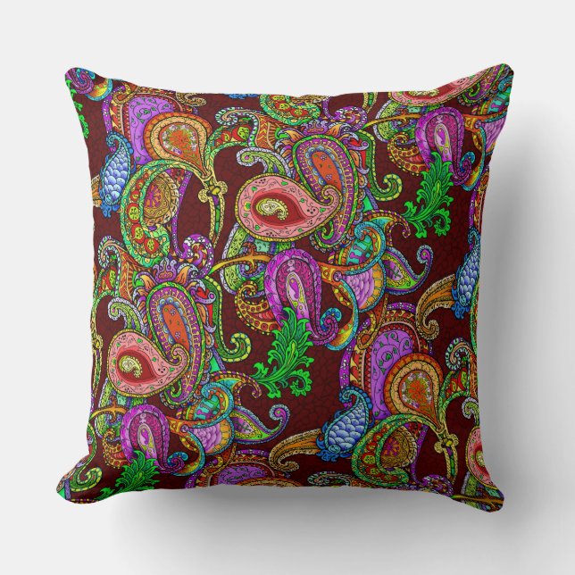 Melange Paisley Pillow - Condensed (Front)