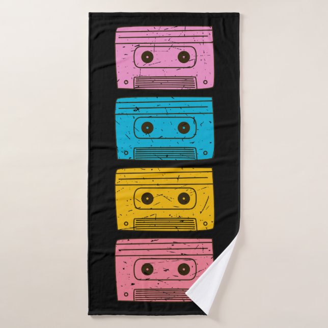 Mélanger bande Retro 80s bande de cassette Nostalg (Serviette de bain)