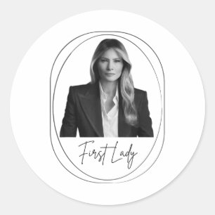 Melania Trump 2025 First Lady Inauguration Photo M Classic Round Sticker