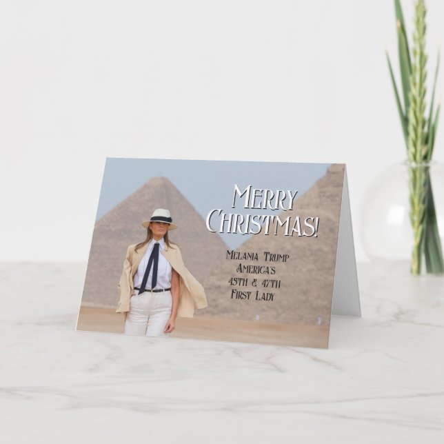 Melania Trump 47th First Lady 2024 Christmas Holiday Card (Front)