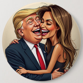 Melania Trump Donald Trump 6 Inch Round Button