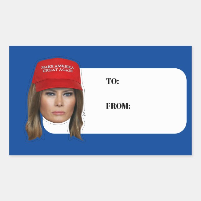 Melania Trump MAGA Christmas Sticker (Front)