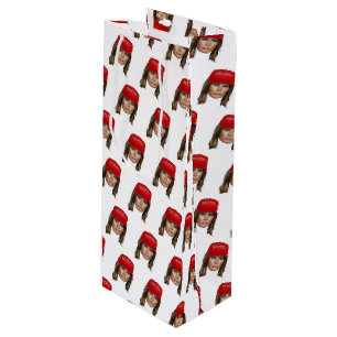 Melania Trump MAGA Christmas Wine Gift Bag