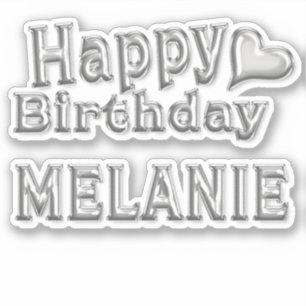 Melanie Happy Birthday Autocollants
