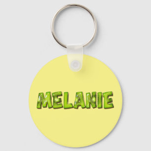 Melanie Name Kiwi Design Key Fans Keychain