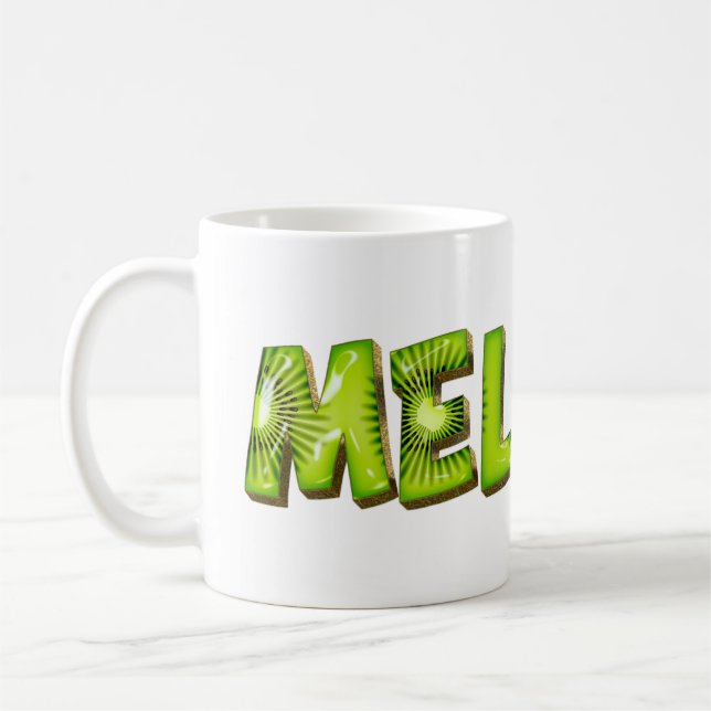 Melanie Name Kiwi Style Tasse Coffee Mug (Left)