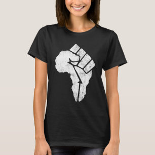 Melanin Africa Map Black History Month African Ame T-Shirt