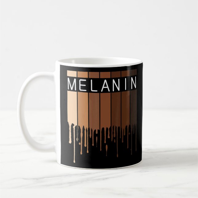 Melanin African American Black Drippin Melanin  Coffee Mug (Left)