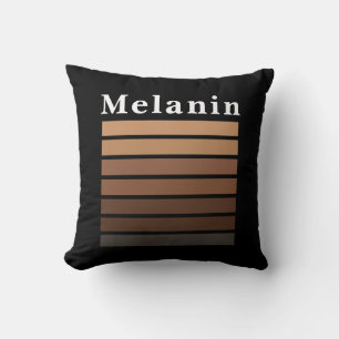 Melanin African American Black History Month Throw Pillow
