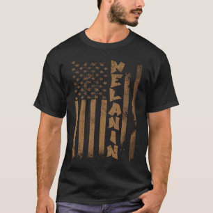 Melanin African American Black History Pride Flag T-Shirt