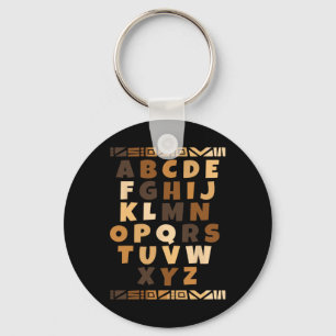 Melanin Alphabet Black History Month Blm Teachers Keychain