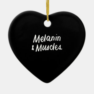 Melanin And Muscles Black Is Beautiful Workout Gym Ceramic Ornament