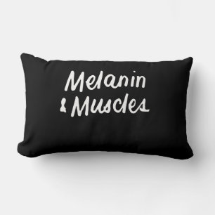Melanin And Muscles Black Is Beautiful Workout Gym Lumbar Pillow