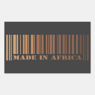 Melanin Barcode Design Proudly Made in Africa Sticker