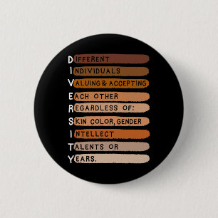 Melanin Black History Month Diversity Typography 2 Inch Round Button