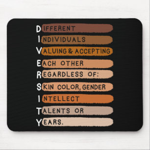 Melanin Black History Month Diversity Typography Mouse Pad