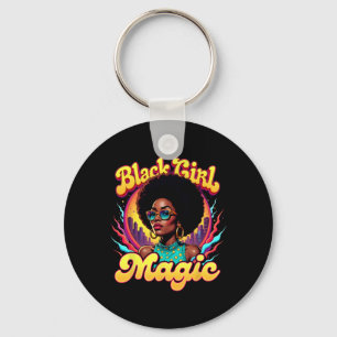 Melanin Black History Month Woman Black Girl Magic Keychain