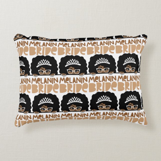 Melanin Bride Accent Pillow (Front)