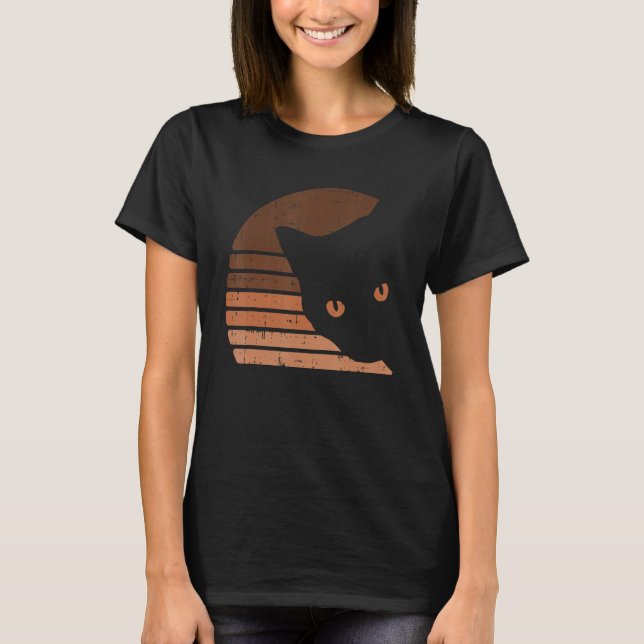 Melanin Cat Black History Month Retro BLM African  T-Shirt (Front)