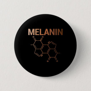 Melanin Chemical Structure Molecule Formula Africa 2 Inch Round Button