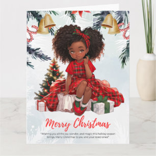 Melanin Christmas Black Girl Magic Xmas Magic Fun Card