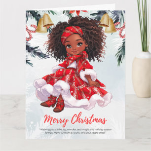 Melanin Christmas Black Girl Magic Xmas Magic Fun Card