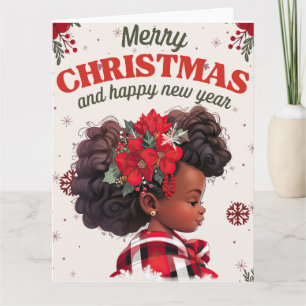 Melanin Christmas Black Girl Magic Xmas Magic Fun Card