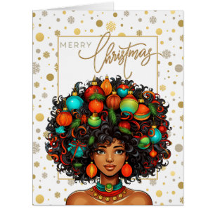 Melanin Christmas Black Queen Melanin Woman Xmas 