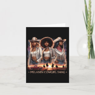 Melanin Cowgirls African Melanin Cowgirl Swag Blac Card